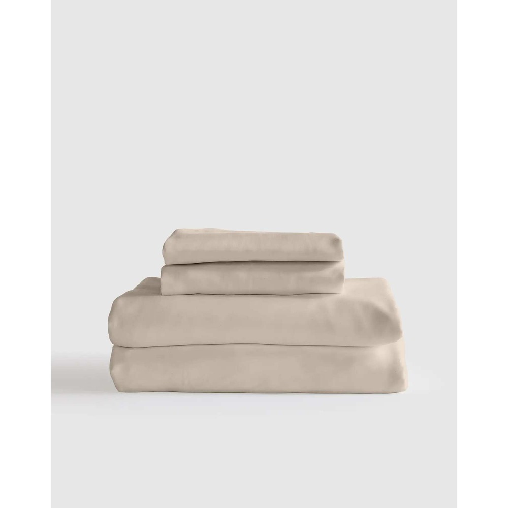 Quince Organic Bamboo sheets set Sand NWT Queen